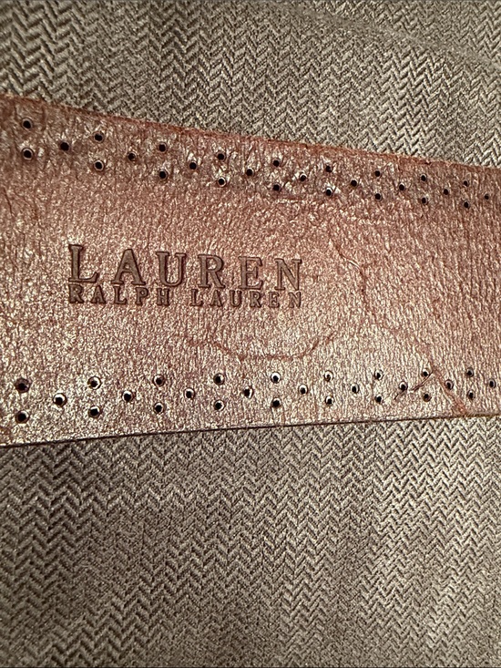 Womens thick brown leather Waist Belt with Brass Buckle Lauren Ralph Lauren NWOT main image 4